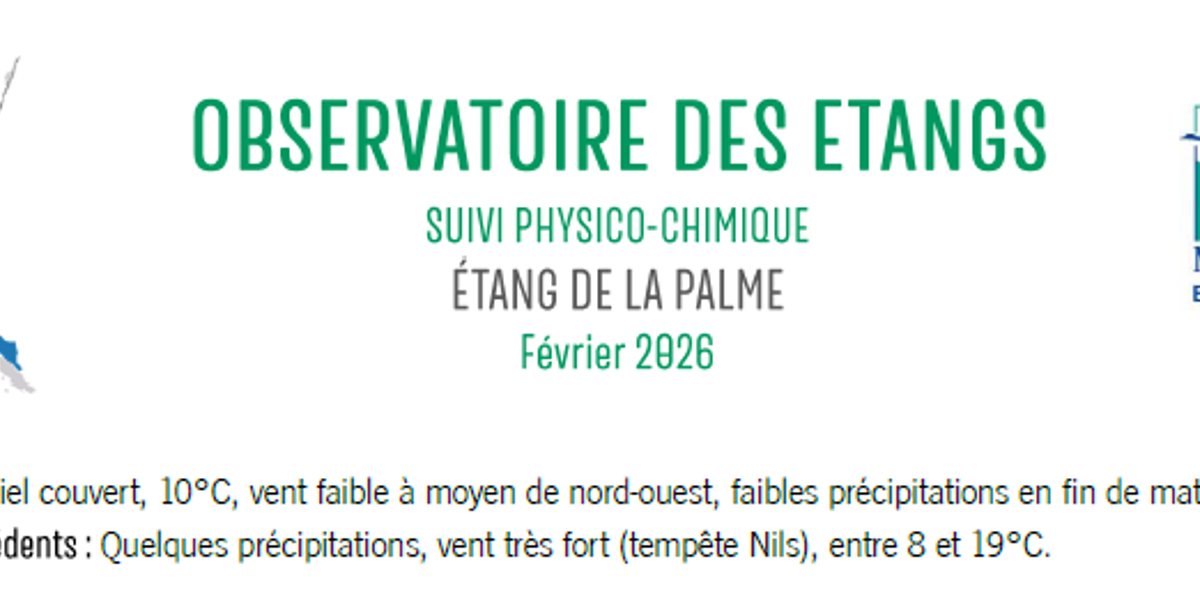 Mise à jour de l'observatoire des étangs